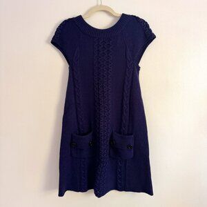 Democracy Knit Sweater Dress, Size 6, Navy